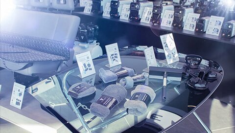 Produkte im Showroom