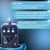 STAHLWERK Saldatrice MIG MAG 200 ST IGBT / Saldatrice a gas con alimentazione sinergica del filo e 200 ampere reali / Saldatrice professionale, E-Hand, MMA