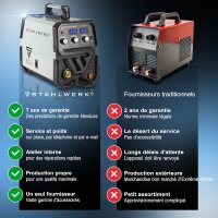 STAHLWERK Poste &agrave; souder MIG MAG 200 ST IGBT / Poste &agrave; souder sous protection gazeuse avec d&eacute;vidoir synergique et v&eacute;ritable 200 amp&egrave;res / Poste &agrave; souder professionnel, E-Hand, MMA