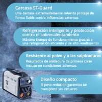 STAHLWERK Soldadora  ARC 200 MD - DC MMA | E-Hand| Inversor Lift-TIG con 200 amperios, tecnolog&iacute;a IGBT y placa &uacute;nica