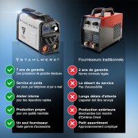 STAHLWERK ARC 200 MD Poste de soudure - DC MMA | E-Hand| Lift-TIG Inverter avec 200 amp&egrave;res, technologie IGBT et carte unique
