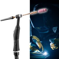 STAHLWERK TIG welding torch WP-26 with 8 meter hose package up to 200 A, gas cooled, 2 pole / TIG torch / TIG welding