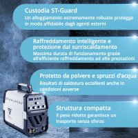 STAHLWERK AC/DC TIG 200 ST IGBT completamente attrezzata, saldatrice combinata con TIG MMA da 200 amp, saldatura dellalluminio