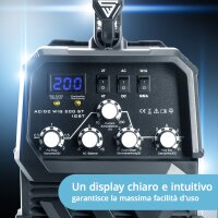 STAHLWERK AC/DC TIG 200 ST IGBT completamente attrezzata, saldatrice combinata con TIG MMA da 200 amp, saldatura dellalluminio
