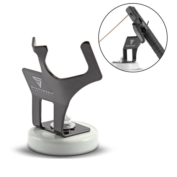 STAHLWERK Support avec pied magnétique pour pinces à électrodes de soudage / Support pour pinces à électrodes, laqué de haute qualité