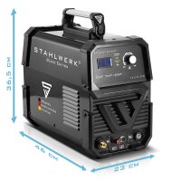 STAHLWERK CUT 70 P IGBT plasma cutter with 70 Amp pilot ignition up to 25 mm cutting power suitable for flash rust