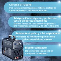 Cortadora de plasma STAHLWERK CUT 70 P IGBT con encendido piloto de 70 Amp hasta 25 mm de capacidad de corte apta para óxido flash