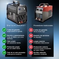 Cortadora de plasma STAHLWERK CUT 70 P IGBT con encendido piloto de 70 Amp hasta 25 mm de capacidad de corte apta para óxido flash