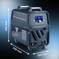 STAHLWERK CUT 100 P Digital plasmaskärare med 100 ampere, pilottändning, upp till 44 mm skärkapacitet, lämplig för rostfilm