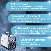 STAHLWERK Poste &agrave; souder AC/DC TIG 200 Plasma ST IGBT / Poste &agrave; souder combin&eacute; / Poste &agrave; souder 200 Amp TIG + MMA avec d&eacute;coupeuse plasma 50 Amp CUT, adapt&eacute; &agrave; laluminium