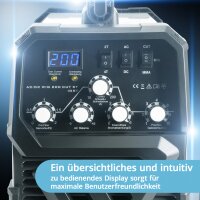 STAHLWERK AC/DC WIG 200 Plasma ST IGBT - Kombi 200 Amp WIG MMA Schwei&szlig;ger&auml;t mit 50 Amp CUT Plasmaschneider, ALU geeignet