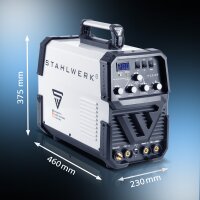 STAHLWERK Saldatrice AC/DC TIG 200 Plasma ST IGBT / Saldatrice combinata / Saldatrice TIG + MMA da 200 Amp con taglierina al plasma CUT da 50 Amp, adatta allalluminio