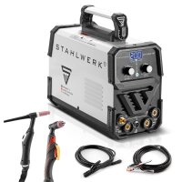 STAHLWERK 3 in 1 Combination welder CT 550 ST IGBT with electrode and plasma function / DC TIG MMA welder with plasma cutter up to 12mm, 200 Amp TIG/MMA + 50 A CUT
