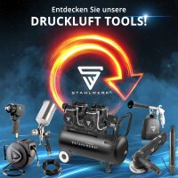 STAHLWERK Kompressor ST-110 Pro mit 10 bar | 2,1 PS | 1,6 kW | 210 l/min | 10 l Tank &ouml;lfreier Druckluft-Kompressor | Kolben-Kompressor | Silent-Kompressor | Fl&uuml;ster-Kompressor mit Brushless-Motoren
