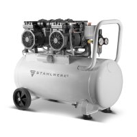 STAHLWERK air compressor ST 510 Pro, whisper compressor with 10 bar, 50 l tank, 69 dB and 2 wear-free brushless motors with a total output of 3.78 hp / 2,780 watts, 7-year manufacturers warranty