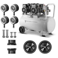 STAHLWERK air compressor ST 510 Pro, whisper compressor with 10 bar, 50 l tank, 69 dB and 2 wear-free brushless motors with a total output of 3.78 HP / 2.78 kW, 7-year manufacturers warranty