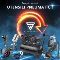 STAHLWERK ST-1010 Pro compressore con 10 bar | 6,5 hp | 4,8 kW | 630 l/min | serbatoio da 100 l compressore daria oil-free | compressore a pistoni | compressore silenzioso | compressore whisper con