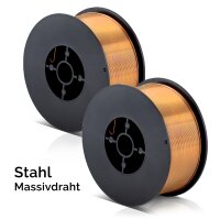 2 &times; STAHLWERK MIG MAG fil de soudage ER70S-6 &Oslash; 0,8 mm / 1 kg D100 bobine de fil