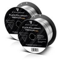 STAHLWERK MIG MAG Premium welding wire - flux cored wire set of 2 E71T-GS &Oslash; 0,9 mm S100/ D100 wire roll with 1 kg / flux cored wire