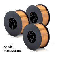 3 &times; MIG MAG Schwei&szlig;draht ER70S-6  &Oslash; 0,8 mm / 1 kg D100 Drahtrolle