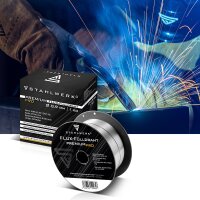 STAHLWERK MIG MAG premium welding wire - flux cored wire set of 3 E71T-GS &Oslash; 0,9 mm S100/ D100 wire roll with 1 kg / flux cored wire