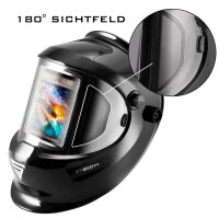 Fully automatic helmet with 3 in 1 function STAHLWERK ST-800PV black shiny