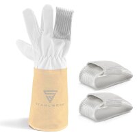 2 × dedo TIG / protección térmica para guantes de soldadura