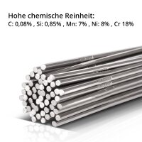 WIG Schwei&szlig;st&auml;be SET STAHLWERK Stahl / Edelstahl  / &Oslash; 2,5/2,4 mm x 500 mm  / je 1 kg