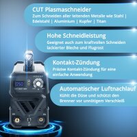 STAHLWERK CUT 50 ST IGBT Vollausstattung Plasmaschneider mit 50 Ampere, bis 14mm Schneidleistung, f&uuml;r Lackierte Bleche &amp; Flugrost geeignet