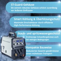 STAHLWERK MIG MAG 200 ST IGBT- Vollausstattung - MIG MAG Schutzgas Schwei&szlig;ger&auml;t mit 200 Ampere, FLUX F&uuml;lldraht geeignet, mit MMA E-Hand