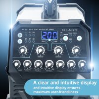 STAHLWERK AC/DC TIG 200 Pulse ST fully equipped, professional welding machine with 200 amps TIG MMA many welding parameters adjustable