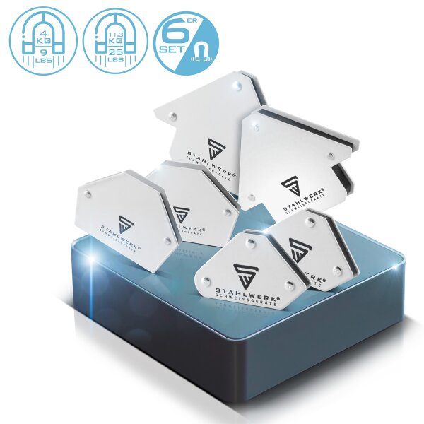 thumbnail image 2 of TECPO Magnetic Welding Angle Set – 6 Pieces, 34 Kg (75 Lbs) Holding Force Each 2 of 4