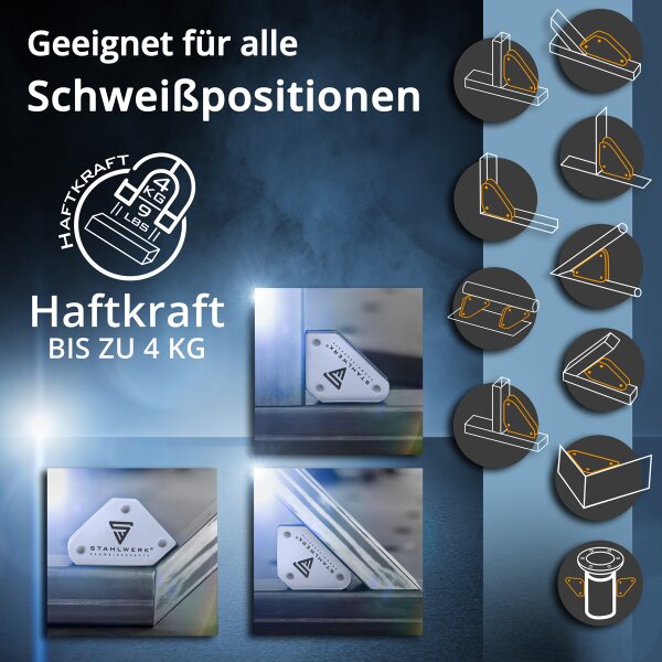 4 Magnetische Schweißhilfen – Je 9LB Haltekraft, Für Winkel 45°, 90°, 135°, Perfekt Zum Fixieren Beim Schweißen & Löten