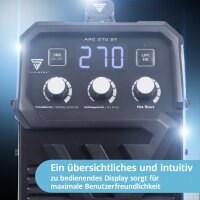 STAHLWERK ARC 270 ST Vollausstattung IGBT- Schwei&szlig;ger&auml;t DC MMA / E-Hand Welder, Lift-TIG Funktion mit echten 270 Ampere sehr kompakt, 400V, wei&szlig;