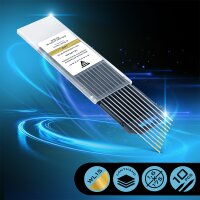 STAHLWERK 10 x électrodes de soudage TIG tungstène 1,6 x 175 mm WL15 or sans thorium - aiguilles TIG universelles pour acier, inox, alu, cuivre 10 pcs.