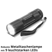 STAHLWERK Multitool mit 12 Werkzeugen, hochwertiges Taschenmesser / Klappmesser / Multifunktionswerkzeug mit Hammer, Messer, S&auml;ge, Feile, Kombizange, Schraubendreher etc. inklusive LED Taschenlampe