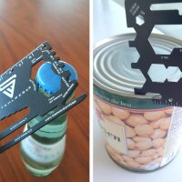 STAHLWERK Toolcard Multitool 18 in 1 monitoimityökalu laadukkaasta teräksestä kortin kokoisena Ruuvimeisseli Kuusiokantamutteri Pullonavaaja Viivotin Kirjeenavaaja ja paljon muuta...