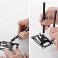 STAHLWERK Toolcard Multitool 18 in 1 monitoimityökalu laadukkaasta teräksestä kortin kokoisena Ruuvimeisseli Kuusiokantamutteri Pullonavaaja Viivotin Kirjeenavaaja ja paljon muuta...