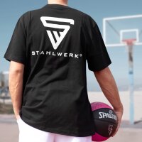 STAHLWERK T-shirt st&oslash;rrelse XXL Kort&aelig;rmet skjorte med logoprint af 100 % bomuld