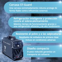 Cortadora de plasma STAHLWERK CUT 50 P Digital totalmente equipada | Cortadora de plasma inverter 50A | encendido por retroceso | pantalla digital | interfaz THC para CNC | capacidad de corte hasta 20 mm | funci&oacute;n 2T/4T