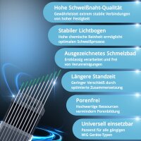 STAHLWERK WIG Wolfram Schweißelektroden 1,6  x 175 mm WP Thoriumfrei - universelle WIG Nadeln für Aluminium, Leichtmetalle, grün, 10 Stk.