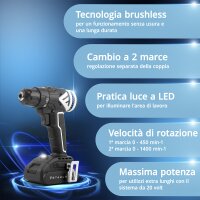 STAHLWERK Avvitatore a batteria ABS-18 ST da 18 volt con tecnologia brushless, trapano avvitatore a batteria | trapano a batteria | set di utensili a batteria comprensivo di batteria, caricabatterie e valigetta di trasporto