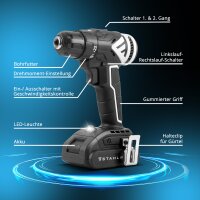 STAHLWERK Akkuschrauber ABS-18 ST mit 18 Volt und Brushless-Technologie, Akku Bohrschrauber | Akku Bohrer | Bohrmaschine | Akku Werkzeug Set inklusive Akku, Aufladeger&auml;t und Transportkoffer