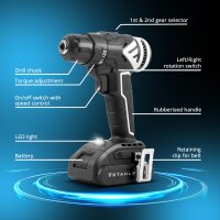 STAHLWERK cordless screwdriver ABS-18 ST with 18 volt and brushless technology, cordless drill driver | cordless drill | cordless tool set including battery, charger and carrying case