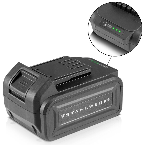 STAHLWERK 20 V batteria ricaricabile 4Ah Li-Ion batteria di ricambio adatta per utensili avvitatore a batteria trapano a batteria smerigliatrice angolare a batteria capacità 4000 mAh