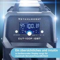 B-Ware: STAHLWERK CUT 100 P IGBT Plasmaschneider mit 100 Ampere, Pilot-Zündung, bis 44 mm Schneidleistung, einstellbare Luftströmzeit