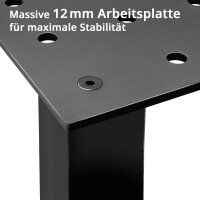 STAHLWERK Schwei&szlig;tisch | Montagetisch DIY-Bausatz mit massiver 12 mm Arbeitsplatte aus hochbelastbarem S355 Stahl