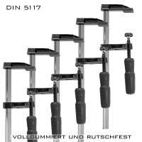 STAHLWERK 5er Set Schraubzwingen 50 x 250 mm DIN 5117 