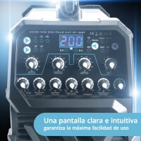 STAHLWERK AC/DC TIG 200 pulse con plasma ST m&aacute;quina de soldar totalmente equipada con 200 A TIG &amp; MMA, adecuada para aluminio y chapa fina, dispositivo combinado con funci&oacute;n CUT de 50 amperios
