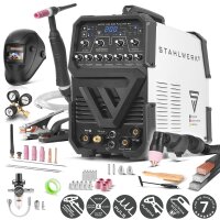 STAHLWERK Poste de soudage AC/DC TIG 200 Puls CUT ST Equipement complet Poste de soudage avec 200 A TIG &amp; MMA, adapt&eacute; &agrave; laluminium et aux t&ocirc;les fines, appareil combin&eacute; avec fonction CUT 45 A